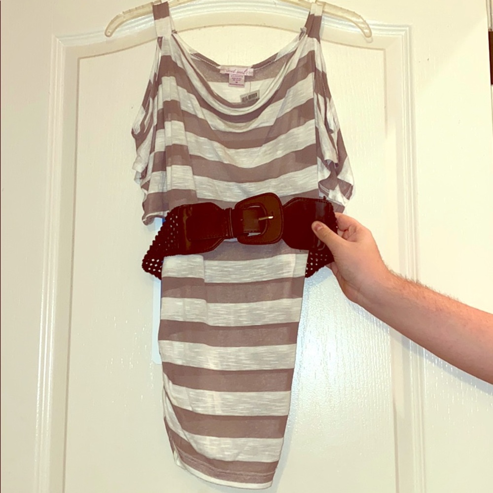 White & Brown Blouse